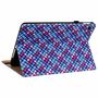 F�r Samsung Galaxy Tab A7 Lite 2021 8.7 Design Muster Blau Kunstleder H�lle Cover Tablet Tasche Case Neu