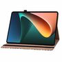 F�r Xiaomi Mi Pad 5 / 5 Pro 11.0 Zoll Design Muster Braun Kunstleder H�lle Cover Tablet Tasche Case Neu