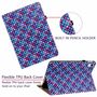 F�r Apple iPad 10.2 Zoll 2019 / 2020 / 2021 7. / 8. 9. Gen / Air 2019 10.5 Design Muster Blau Kunstleder H�lle Cover Tablet Tasche Case Neu