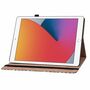 F�r Apple iPad 10.2 Zoll 2019 / 2020 / 2021 7. / 8. 9. Gen / Air 2019 10.5 Design Muster Braun Kunstleder H�lle Cover Tablet Tasche Case Neu