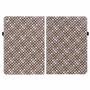 F�r Apple iPad 10.2 Zoll 2019 / 2020 / 2021 7. / 8. 9. Gen / Air 2019 10.5 Design Muster Braun Kunstleder H�lle Cover Tablet Tasche Case Neu