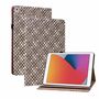 F�r Apple iPad 10.2 Zoll 2019 / 2020 / 2021 7. / 8. 9. Gen / Air 2019 10.5 Design Muster Braun Kunstleder H�lle Cover Tablet Tasche Case Neu