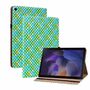 F�r Oppo Realme Pad 10.4 Design Muster Gr�n Kunstleder H�lle Cover Tablet Tasche Case Neu