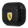 Scuderia Ferrari Apple AirPods 3 Cover Schwarz On Track Carbon Collection Silicone Schutzh�lle Case