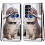 F�r Samsung Galaxy S22 Ultra 5G Kunstleder Handy Tasche Book Motiv 6 Schutz H�lle Case Cover Etui Neu