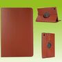 F�r Samsung Galaxy Tab A8 2021 X205 X200 Braun 360 Grad Rotation Kunstleder H�lle Cover Tablet Tasche Case Etuis Neu