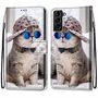 F�r Samsung Galaxy S22 Plus 5G Kunstleder Handy Tasche Book Motiv 6 Schutz H�lle Case Cover Etui Neu