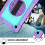 F�r Samsung Galaxy Tab A8 2021 X205 X200 aufstellbare Outdoor Hybrid Blau / Lila 360 Grad mit Halte-Schlaufe Tablet Tasche Etuis Cover Case Schutz Robust Neu