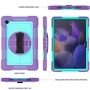 F�r Samsung Galaxy Tab A8 2021 X205 X200 aufstellbare Outdoor Hybrid Blau / Lila 360 Grad mit Halte-Schlaufe Tablet Tasche Etuis Cover Case Schutz Robust Neu