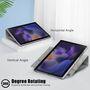 F�r Samsung Galaxy Tab A8 2021 10.5 Zoll SM-X200 360 Grad Rotation + Stift Halterung Tablet Tasche H�lle Case Cover Etui Schutz Grau Neu