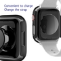 F�r Apple Watch 9 8 7 41mm 2 in 1 Schock TPU Silikon H�lle + Hart Glas