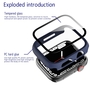 Fr Apple Watch 9 8 7 41mm 2 in 1 Schock TPU Silikon Hlle + Hart Glas
