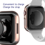 F�r Apple Watch 9 8 7 41mm 2 in 1 Schock TPU Silikon H�lle + Hart Glas