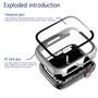 F�r Apple Watch 9 8 7 41mm 2 in 1 Schock TPU Silikon H�lle + Hart Glas