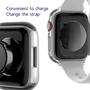F�r Apple Watch 9 8 7 41mm 2 in 1 Schock TPU Silikon H�lle + Hart Glas