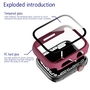 F�r Apple Watch 9 8 7 41mm 2 in 1 Schock TPU Silikon H�lle + Hart Glas