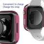 F�r Apple Watch 9 8 7 41mm 2 in 1 Schock TPU Silikon H�lle + Hart Glas