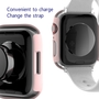 F�r Apple Watch 9 8 7 45mm 2 in 1 Schock TPU Silikon H�lle + Hart Glas