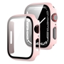 F�r Apple Watch 9 8 7 45mm 2 in 1 Schock TPU Silikon H�lle + Hart Glas