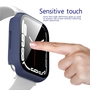 F�r Apple Watch 9 8 7 45mm 2 in 1 Schock TPU Silikon H�lle + Hart Glas
