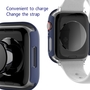 F�r Apple Watch 9 8 7 45mm 2 in 1 Schock TPU Silikon H�lle + Hart Glas