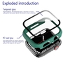 F�r Apple Watch 9 8 7 45mm 2 in 1 Schock TPU Silikon H�lle + Hart Glas