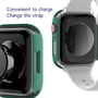 F�r Apple Watch 9 8 7 45mm 2 in 1 Schock TPU Silikon H�lle + Hart Glas