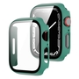 F�r Apple Watch 9 8 7 45mm 2 in 1 Schock TPU Silikon H�lle + Hart Glas