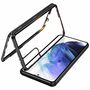Fr Samsung Galaxy S22 Plus Beidseitiger 360 Grad Magnet / Glas Case Hlle Handy Tasche Bumper Schwarz