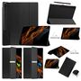 F�r Samsung Galaxy Tab S8 Ultra 3folt Wake UP Smart Cover Schwarz Tablet Tasche Etuis H�lle