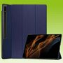 Fr Samsung Galaxy Tab S8 Ultra 3folt Wake UP Smart Cover Dunkel Blau Tablet Tasche Etuis Hlle 