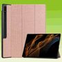 F�r Samsung Galaxy Tab S8 Ultra 3folt Wake UP Smart Cover Rose Gold Tablet Tasche Etuis H�lle 