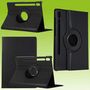 F�r Samsung Galaxy Tab S10 / S9 / S8 Ultra Schwarz 360 Grad Rotation Kunstleder H�lle Cover Tablet Tasche