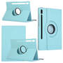 F�r Samsung Galaxy Tab S10 / S9 / S8 Ultra 360 Grad Rotation Kunstleder H�lle Cover Tablet Tasche Hellblau