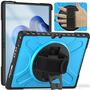 F�r Microsoft Surface Pro 8 aufstellbare Outdoor Hybrid Blau 360 Grad mit Trage Gurt Tablet Tasche Etuis Cover Case Schutz Robust Neu