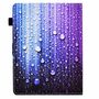 Kunstleder Tablet Cover Tasche Wassertropfen f�r Amazon Fire HD 10 / 10 Plus Blau H�lle Case Etui