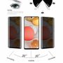 F�r Samsung Galaxy A42 5G 3D LCD Display 0,2 mm H9 Privacy Hart Glas Schwarz Neu