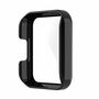 F�r Xiaomi Redmi Watch 2 Lite 2 in 1 Shockproof TPU Silikon H�lle Cover + H9 Hart Glas Schwarz