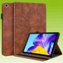 F�r Samsung Galaxy Tab A7 Lite 2021 8.7 Baum Muster Braun Kunstleder H�lle Cover Tasche Case Neu 