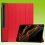 F�r Samsung Galaxy Tab S8 Ultra 3folt Wake UP Smart Cover Rot Tablet Tasche Etuis H�lle 