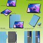 F�r Lenovo M10 Plus 2022 3. Gen 10.6 Zoll 3folt Wake UP Smart Cover Hell Blau Tasche Etuis H�lle 