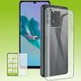 F�r ZTE Blade V40 Vita Silikoncase TPU Transparent + 0,26 H9 Glas Handy Tasche H�lle Schutz Cover 
