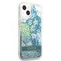 Guess Flower Liquid Glitter Collection Hardcase H�lle Cover f�r Apple iPhone 13 Mini Gr�n