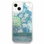 Guess Flower Liquid Glitter Collection Hardcase H�lle Cover f�r Apple iPhone 13 Gr�n