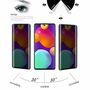 Fr Samsung Galaxy M62 3D LCD Display 0,2 mm H9 Privacy Hart Glas Schwarz Neu