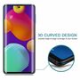 Fr Samsung Galaxy M62 3D LCD Display 0,2 mm H9 Privacy Hart Glas Schwarz Neu