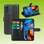 F�r Motorola Moto E32 Handy Tasche Wallet Premium Schutz H�lle Case Cover Etuis Neu Zubeh�r Schwarz 