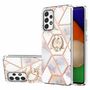 F�r Samsung Galaxy A53 5G Silikon Case TPU mit Ring Marble Flower Motiv 3 Schutz H�lle Cover