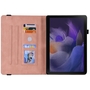 F�r Samsung Galaxy Tab A8 10.5 2021 Design Muster Rose Gold Kunstleder H�lle Cover Tablet Tasche Neu