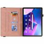 F�r Lenovo Tab M10 Plus 10.6 Design Muster Rose Gold Kunstleder H�lle Cover Tablet Tasche Neu